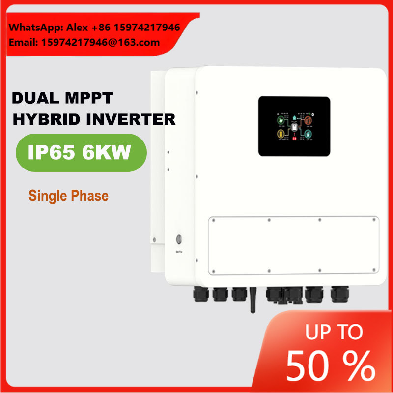 Off Grid Solar Inverter 48V 6000W - Inverter Solare Ibrido Monofase a Bassa
