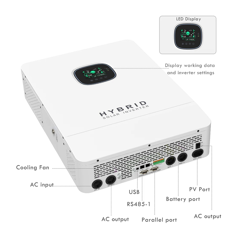 Split Phase Inverter 10Kw 110V 220V - Inverter Solare Ibrido Off-Grid 110V 220V