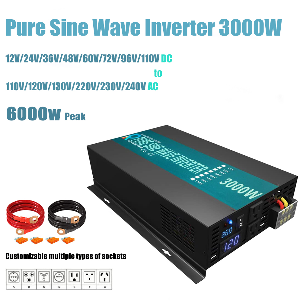 Inverter Pure Sine Wave 60Hz 120V 3000W - Inverter a onda sinusoidale pura affidabile