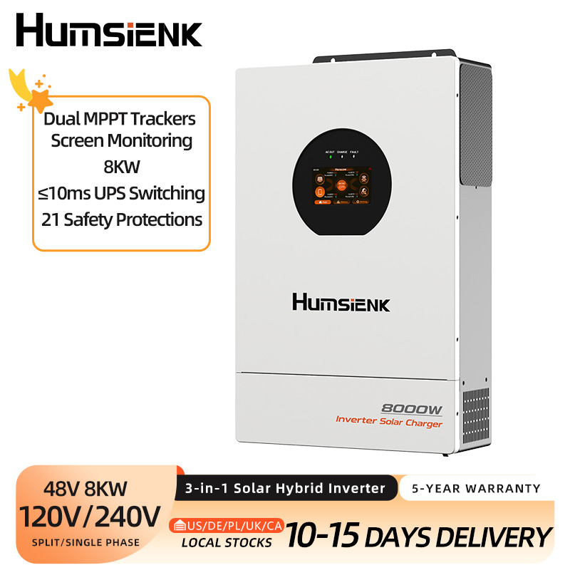 Mppt Hybrid Inverter 48V 8Kw 3 Phase - Inverter Solare Ibrido 3-in-1 Humsienk 48V