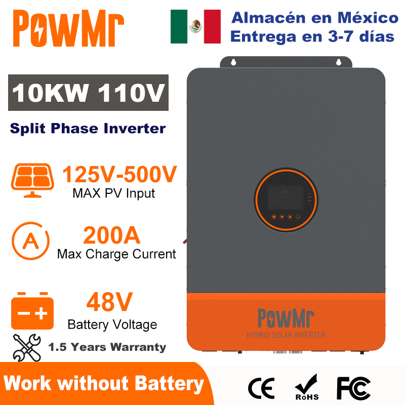 Split Phase Inverter 10Kw 110V 220V - PowMr 10KW Inverter a fase divisa