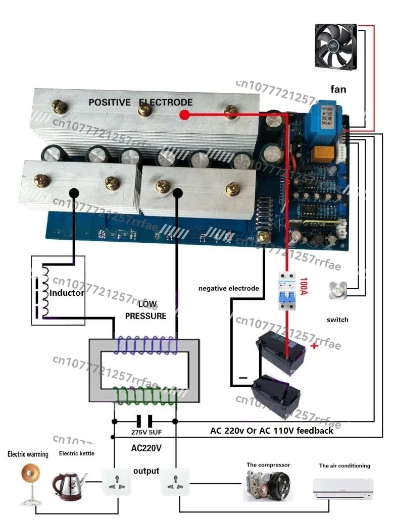 12v 24v 36v 48V 60v 72v DC a A - Pure Sine Wave Inverter Board 24V 48V recensione e prezzo