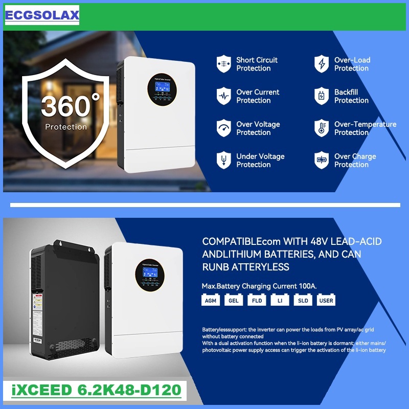 Inverter Solare Ibrido Off-Gri - Inverter Pure Sine Wave 60Hz 120V 3000W recensione e prezzo