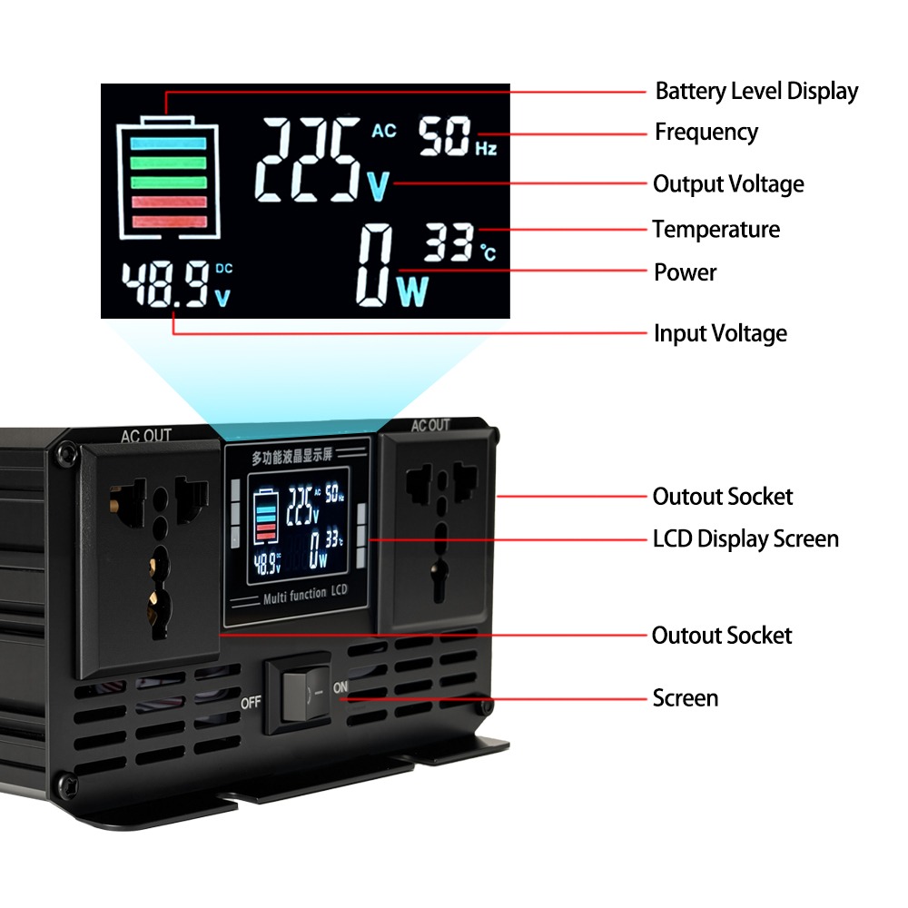 Convertitore di onda sinusoida - Pure Sine Wave Inverter 5000W 48V 220V recensione e prezzo