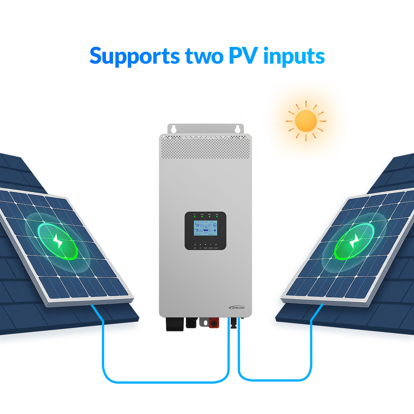 Inverter Ibrido Solare MPPT Ep - Hybrid Solar Inverter 5.5Kw Mppt 48V recensione e prezzo