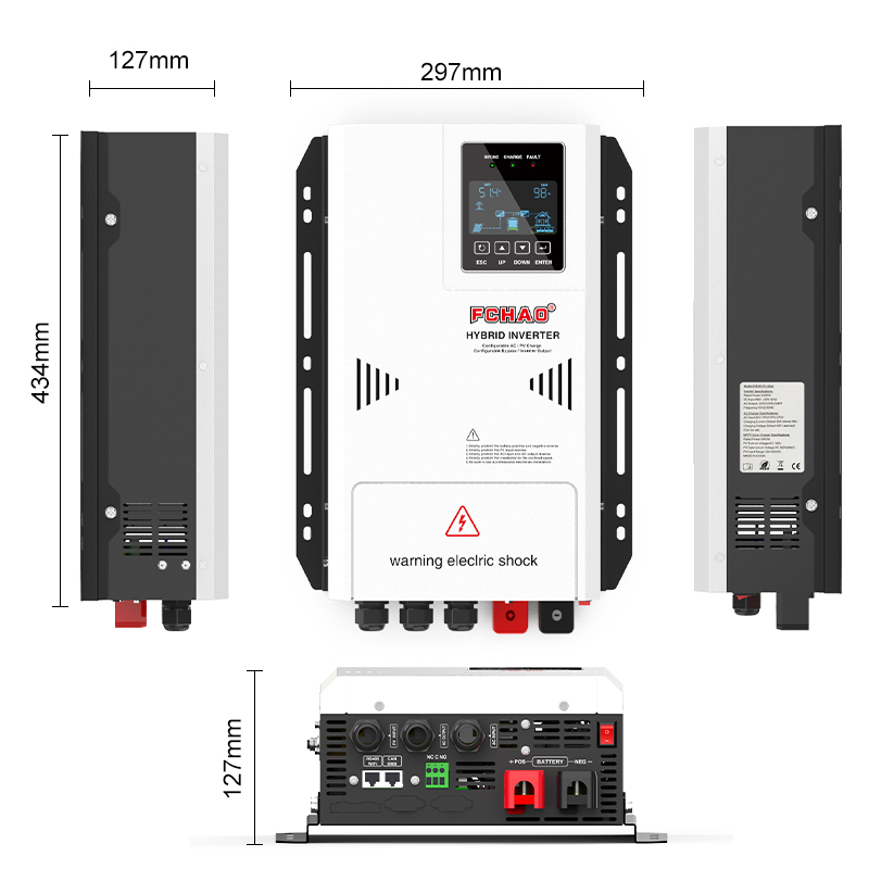 Inverter Ibrido Solare Fchao 3 - Hybrid Solar Inverter 5.5Kw Mppt 48V recensione e prezzo