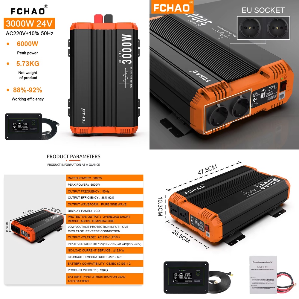 Inverter a Onda Sinusoidale Pu - Off Grid Solar Inverter 48V 6000W recensione e prezzo