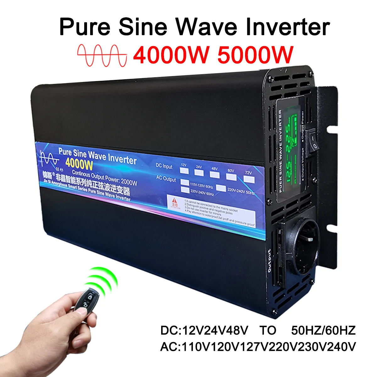Convertitore di potenza a onda - Pure Sine Wave Inverter 5000W 48V 220V recensione e prezzo