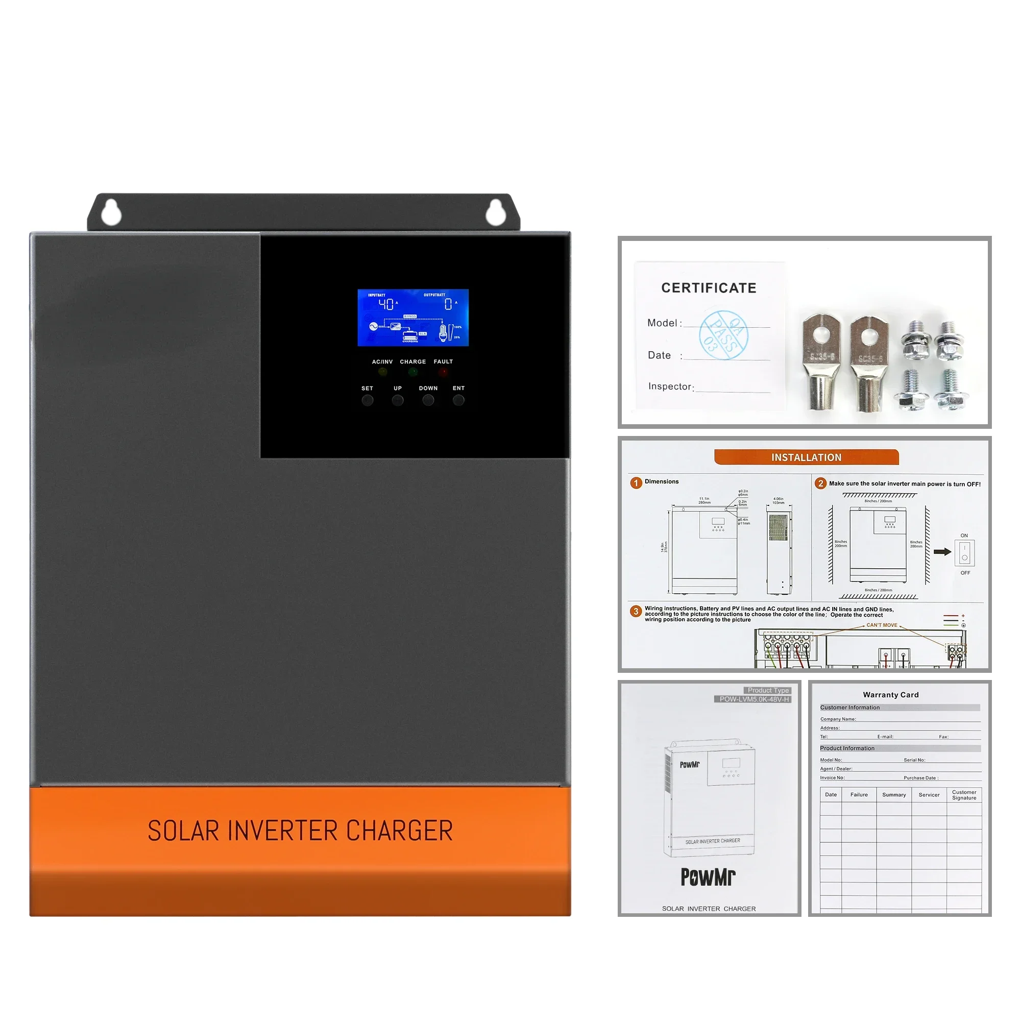 5.5kW MPPT 100A ottico 220V 48 - Hybrid Solar Inverter 5.5Kw Mppt 48V recensione e prezzo