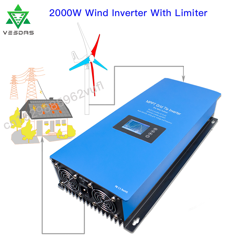 Onda sinusoidale pura 1000 V 2 - Grid Tie Inverter Limiter 2000W recensione e prezzo