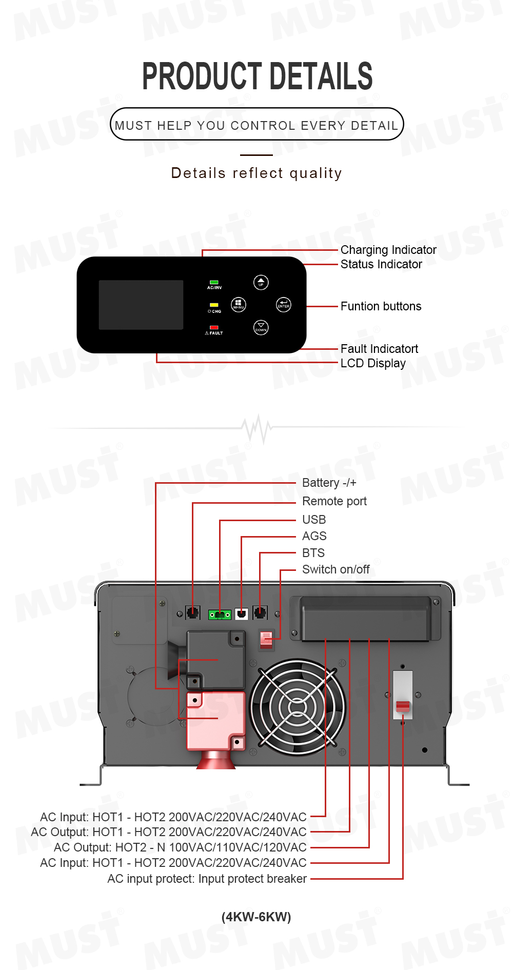 Inverter di Potenza a Onda Pur - Pure Sine Wave Inverter 5000W 48V 220V recensione e prezzo