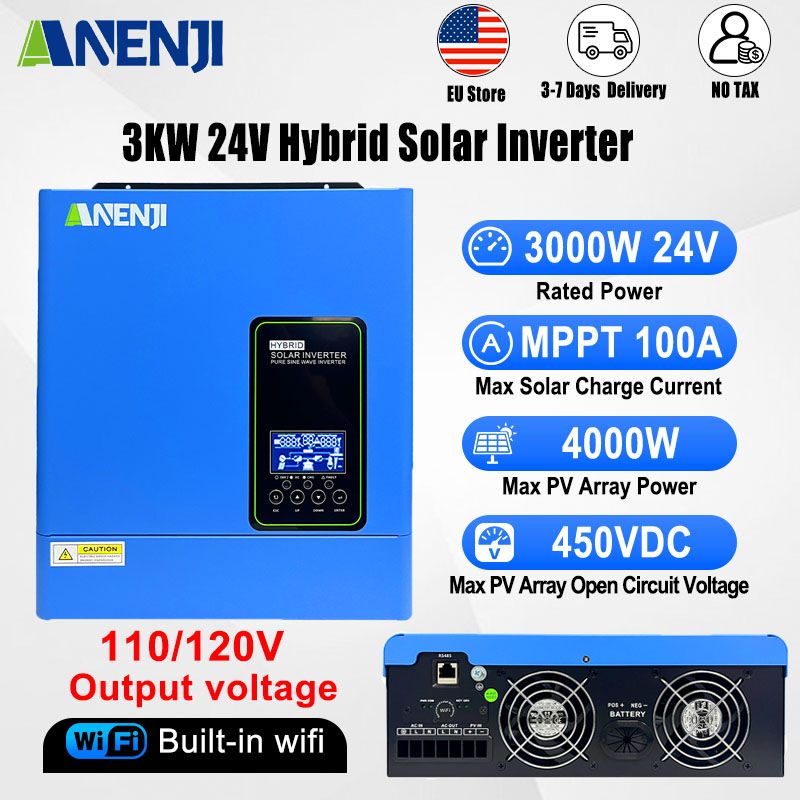 Inverter solare ibrido off-gri - Inverter Pure Sine Wave 60Hz 120V 3000W recensione e prezzo